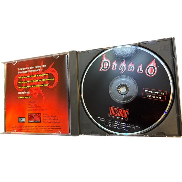 Vintage Diablo PC cd rom game blizzard 1996 windows 95 video game - Picture 3 of 4